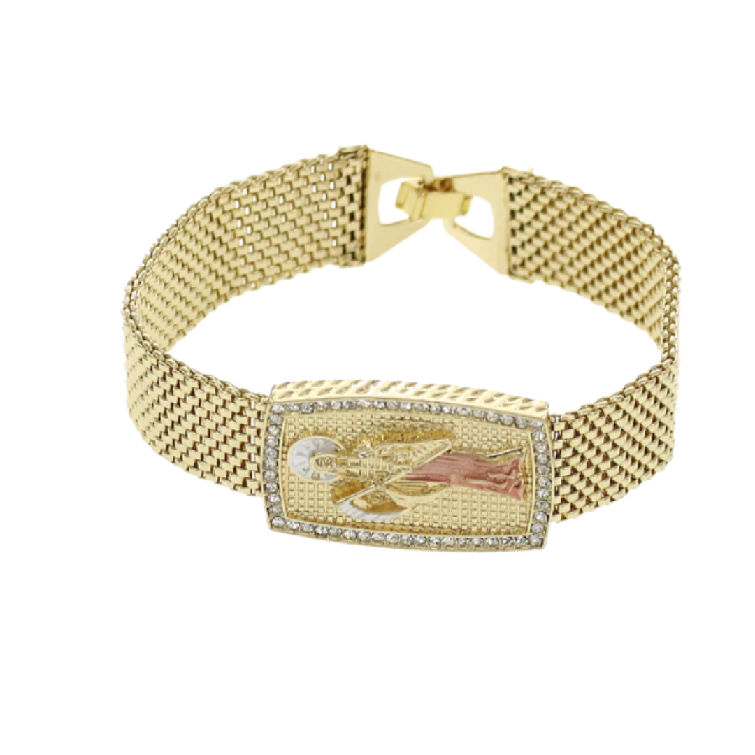 Santa Muerte Mesh Bracelet