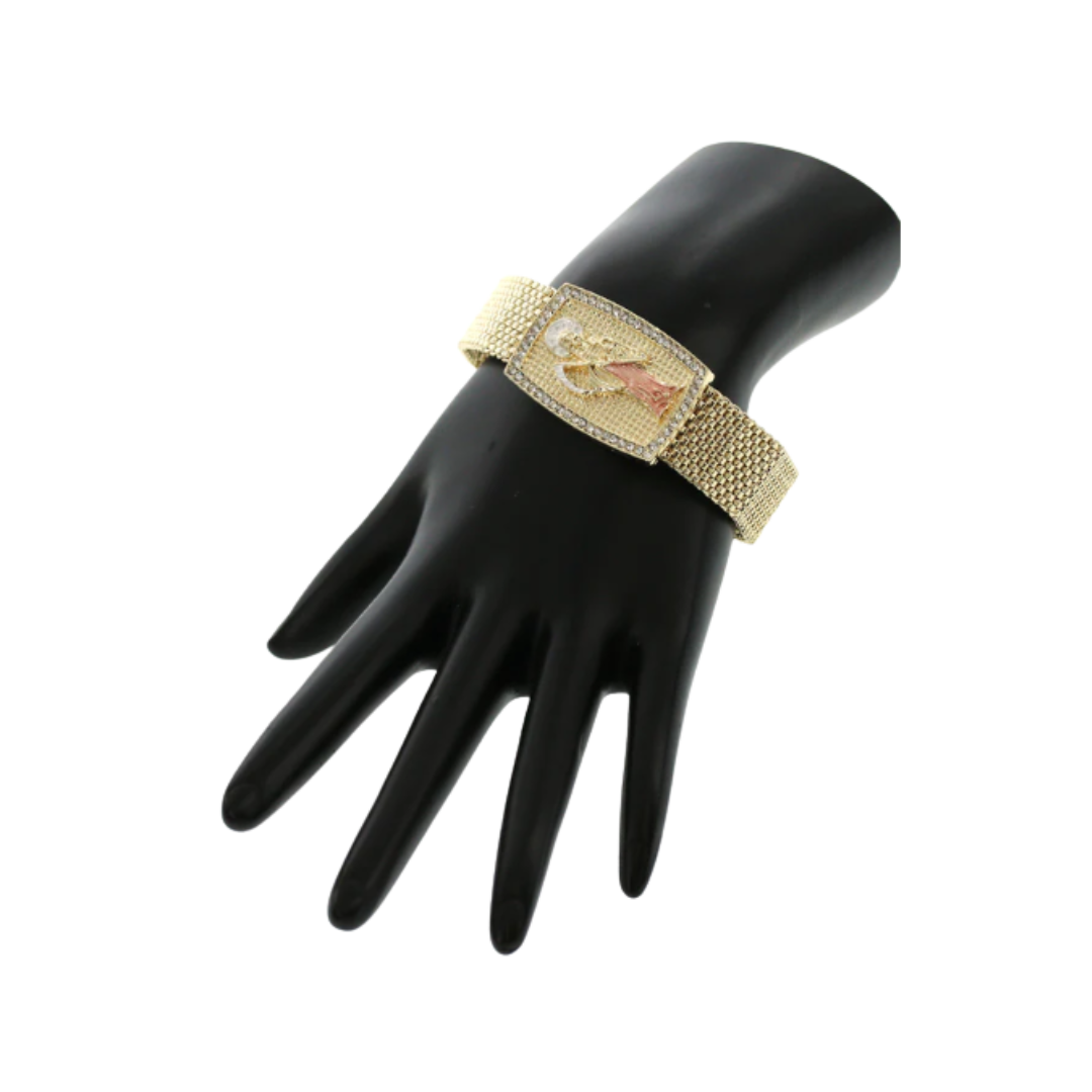 Santa Muerte Mesh Bracelet