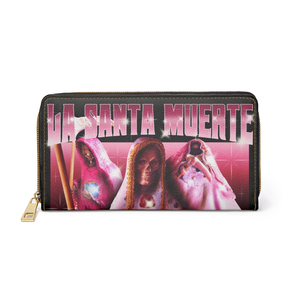 Santa Muerte Zipper Wallet