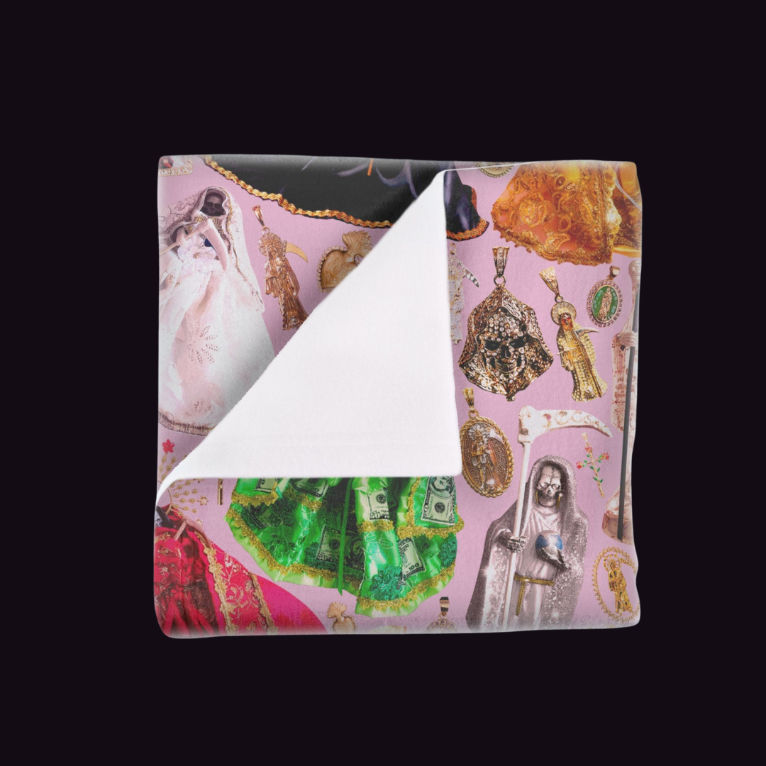 Santa Muerte "DOLLY" throw blanket