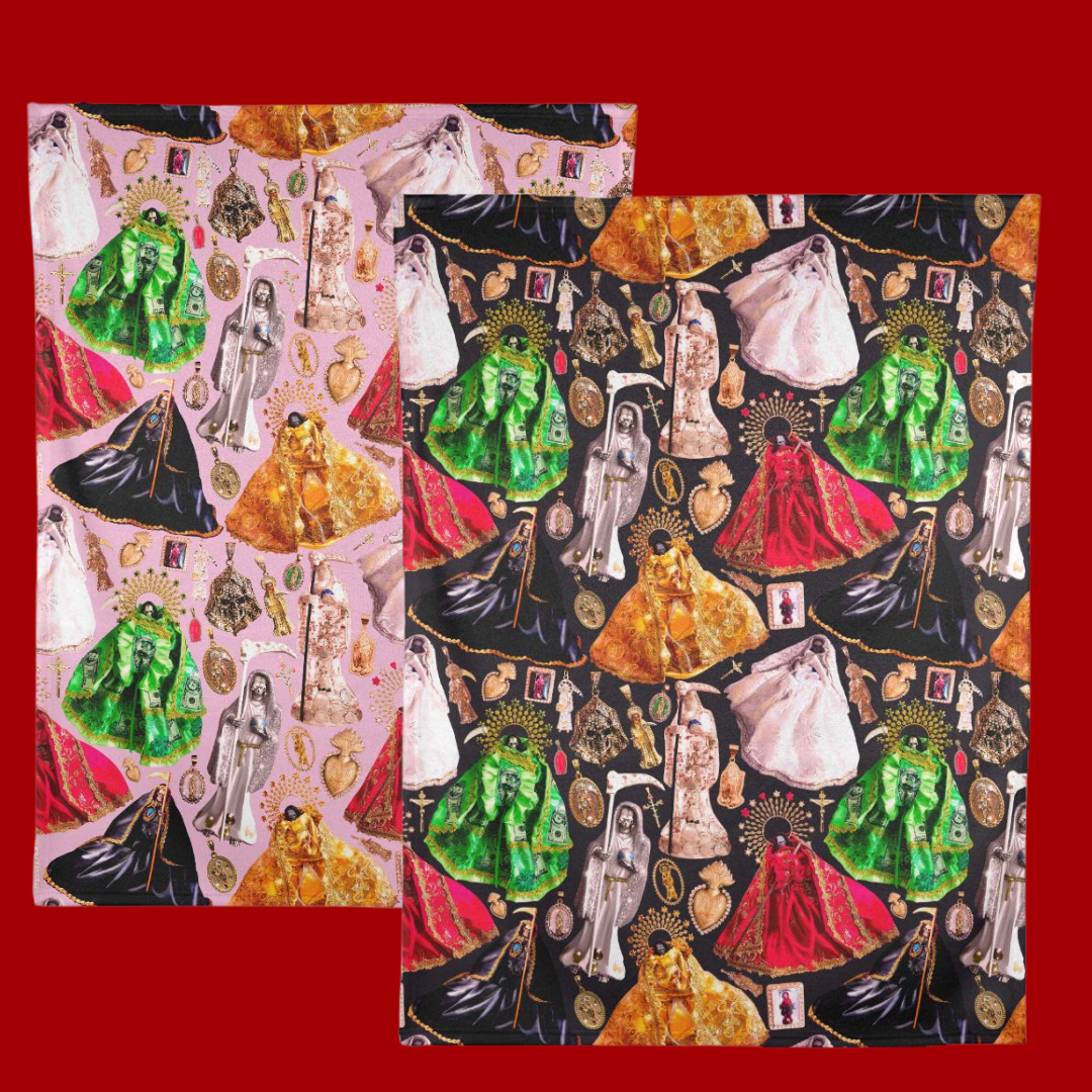 Santa Muerte "DOLLY" throw blanket