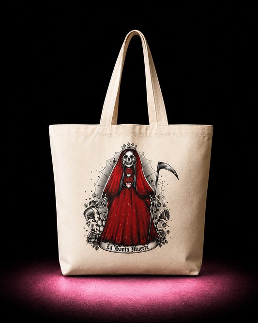 Santa Muerte RED tote