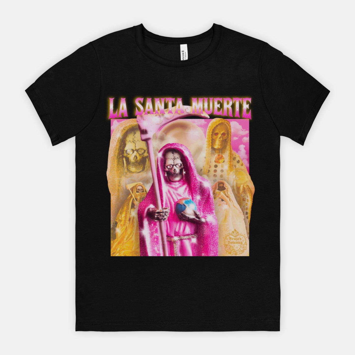 Santa Muerte RETRO tee (yellow)