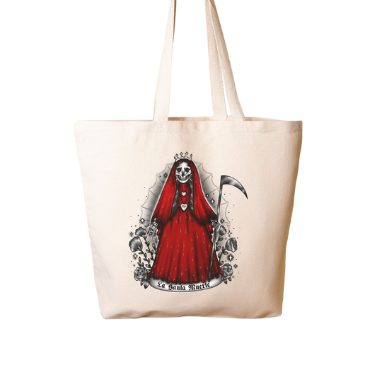 Santa Muerte RED tote