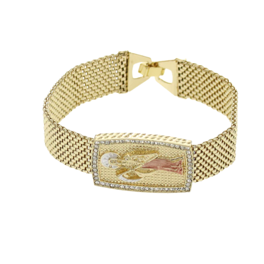 Santa Muerte Mesh Bracelet