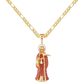 Rhinestone Santa Muerte pendant