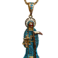 Rhinestone Santa Muerte pendant