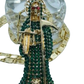 Rhinestone Santa Muerte pendant