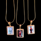 Santa Muerte rhinestone necklace