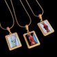 Santa Muerte rhinestone necklace