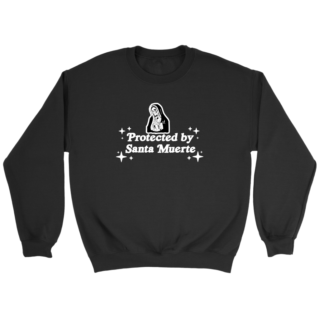 Protected By Santa Muerte - crewneck sweatshirt